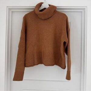 Madewell Warm Tan Cowl Neck Sweater